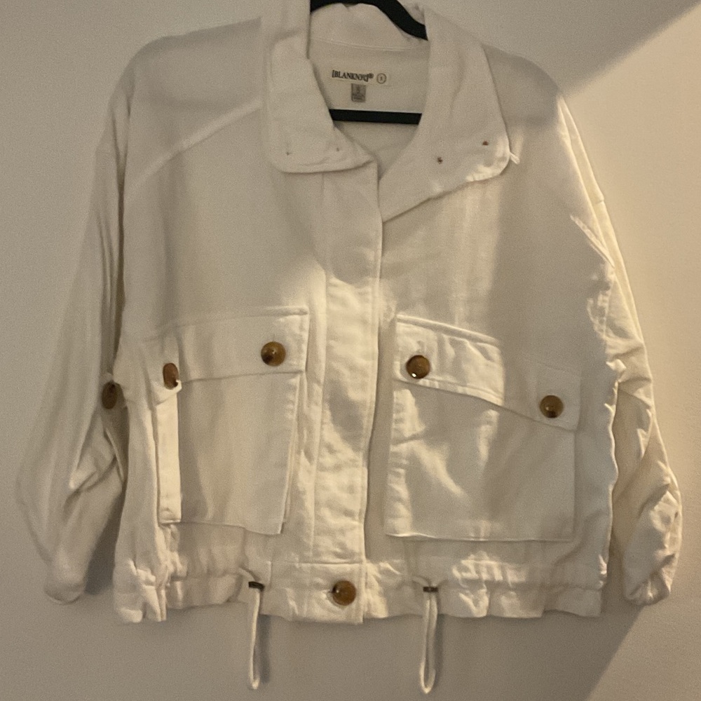 Blank NYC Cream Utility Jacket